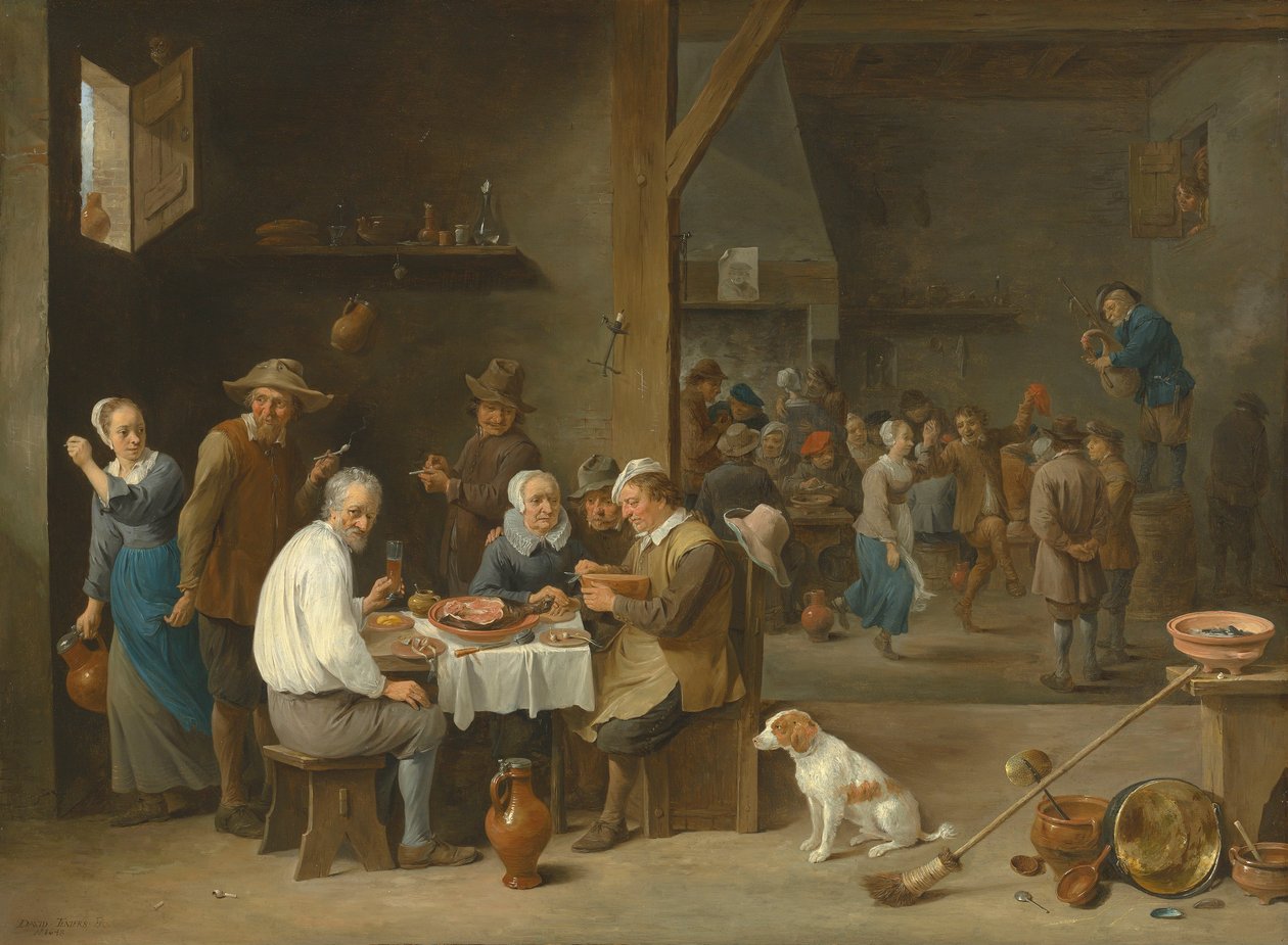 火腿晚餐 作者 大卫·特尼尔斯（David Teniers）