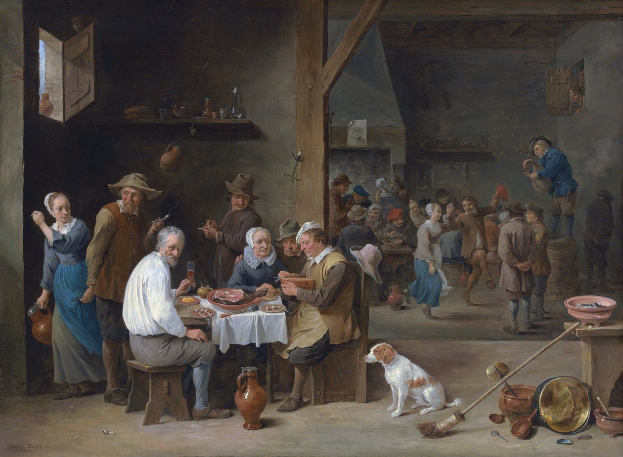 火腿晚餐 作者 大卫·特尼尔斯（David Teniers）