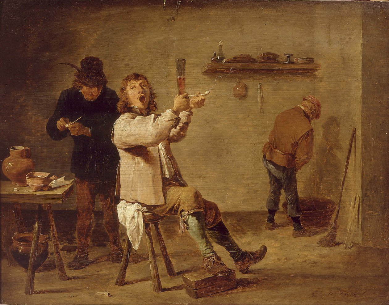 吸烟者 作者 大卫·特尼尔斯（David Teniers）