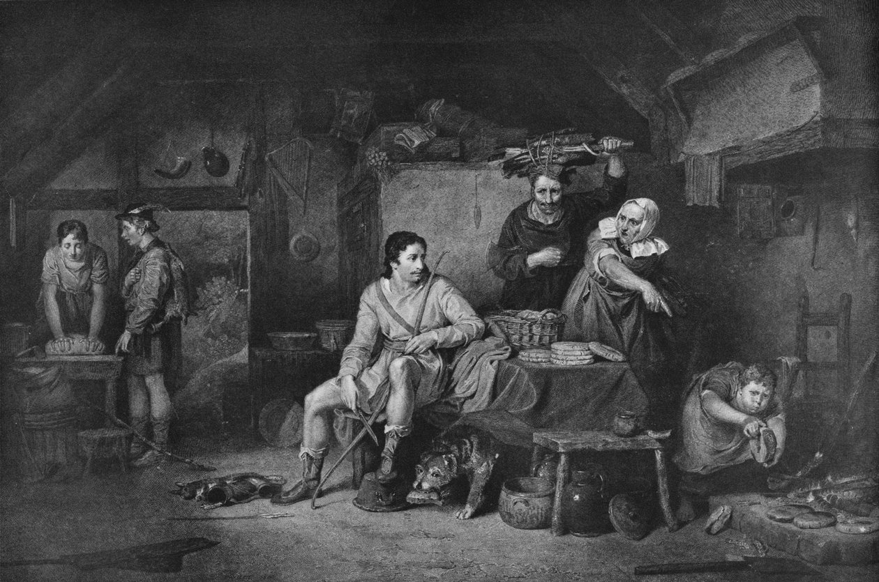 阿尔弗雷德国王（Neatherd Cottage），1806年，1912年 作者 大卫威尔基