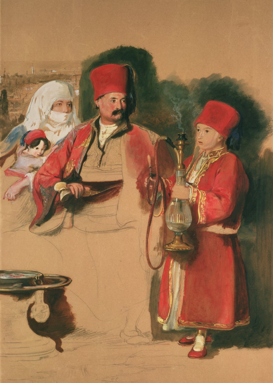 Sotiri，19世纪的肖像 作者 大卫威尔基