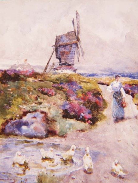 亨廷顿郡霍顿的公共磨坊（The Mill on the Common）。 作者 大卫·伍德洛克