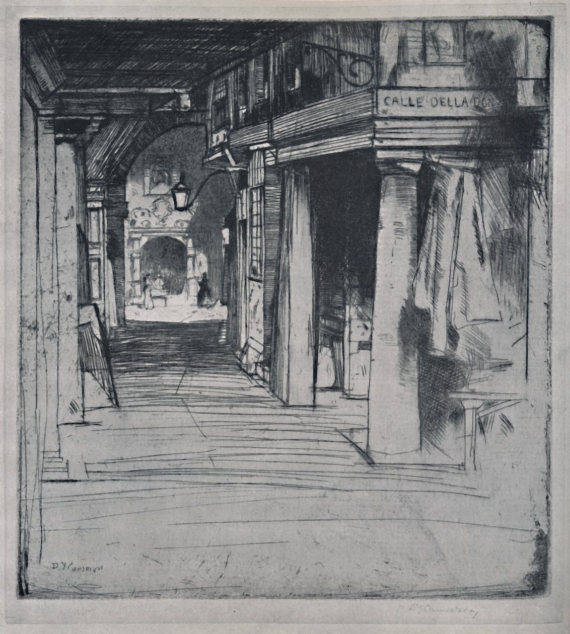 卡勒·德拉·唐娜（Calle Della Donna），c1900年，1925年。 作者 戴维·杨·卡梅伦