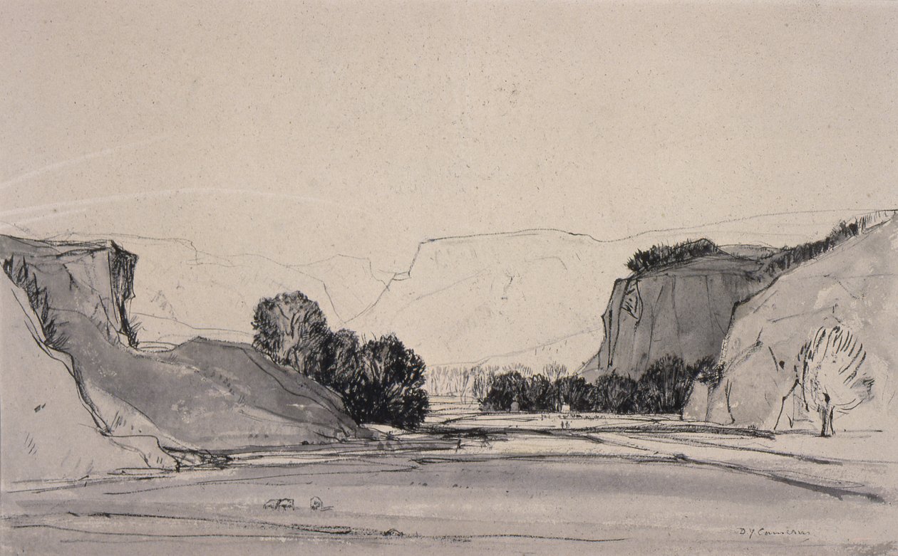 山谷，1914年（纸上写着） 作者 戴维·杨·卡梅伦