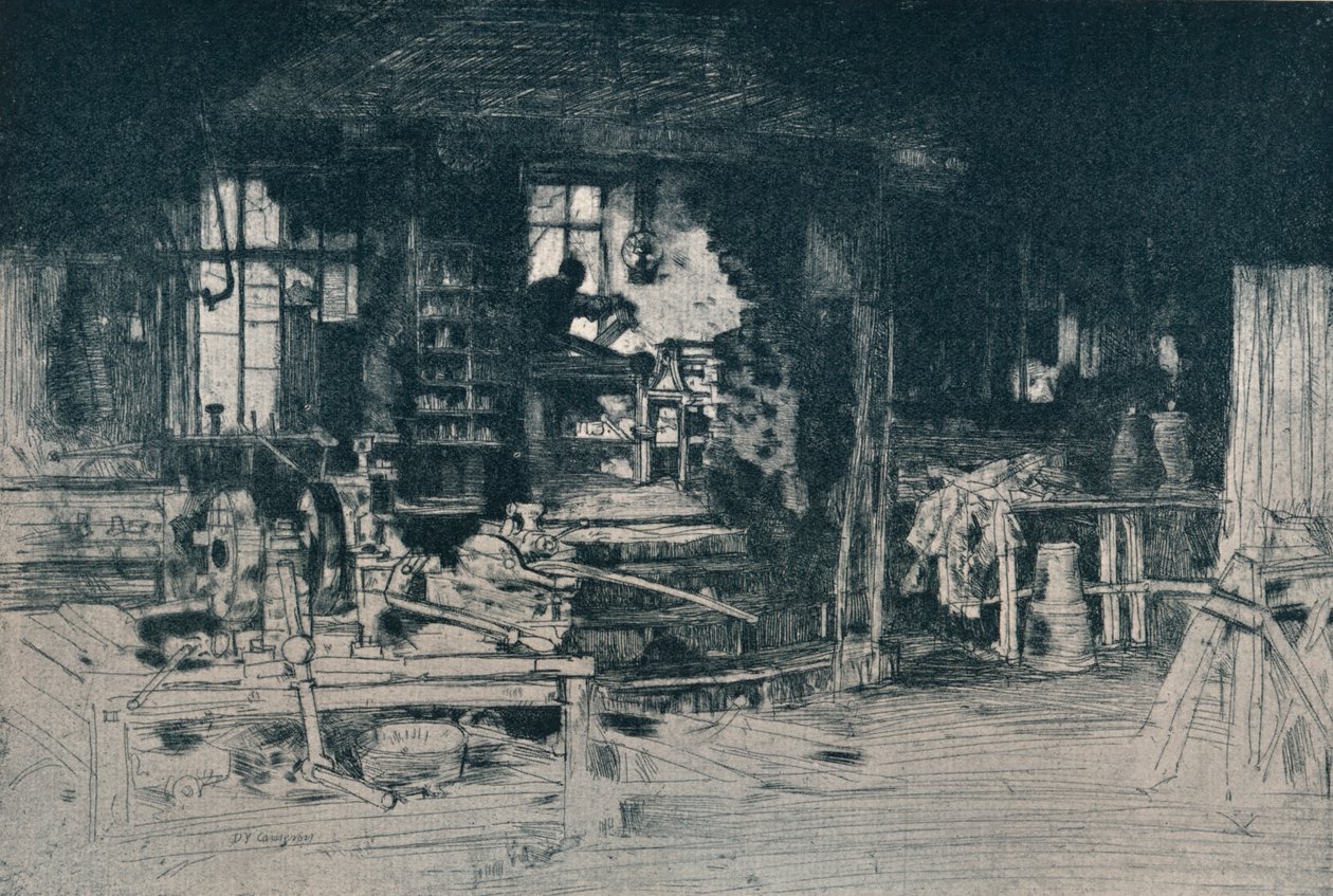 斯特灵工作室，1905年。 作者 戴维·杨·卡梅伦