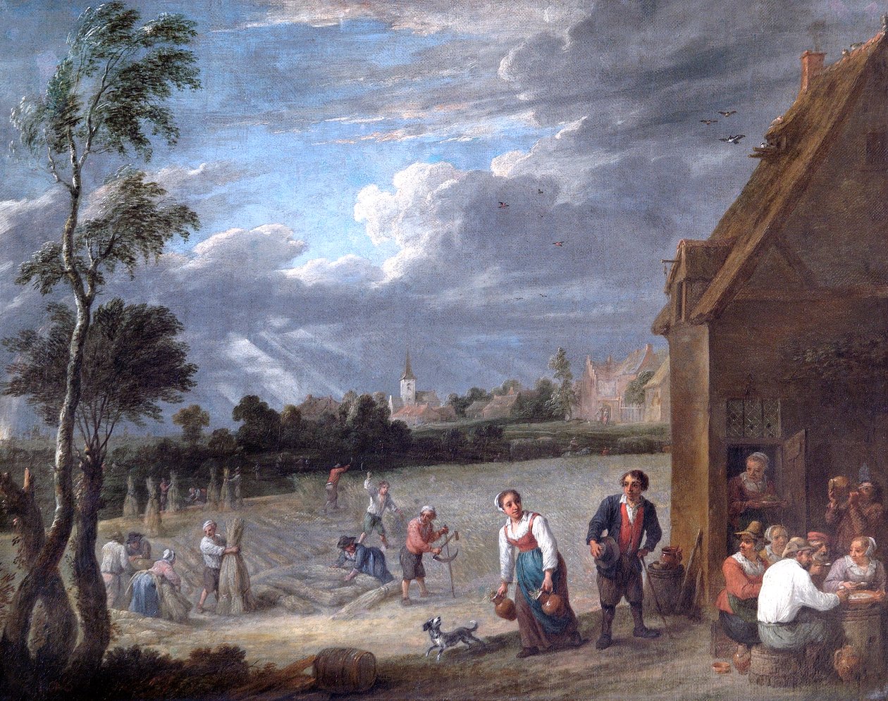 收获场景（布面油画） 作者 大卫·特尼尔斯（David Teniers）