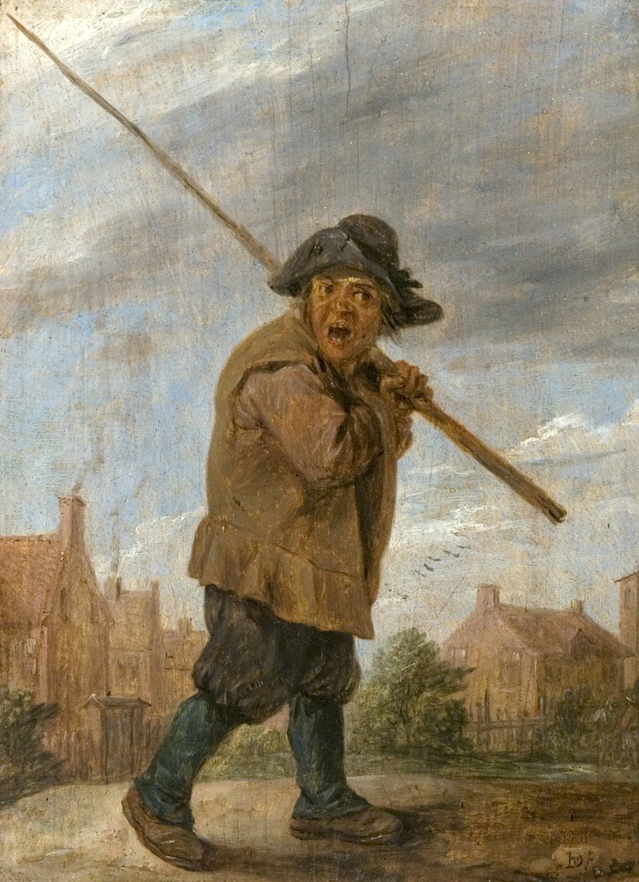 一个农民携带一个极点 作者 大卫·特尼尔斯（David Teniers）
