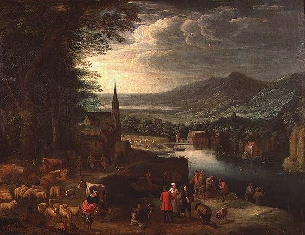 广泛的山地景观 作者 大卫·特尼尔斯（David Teniers）
