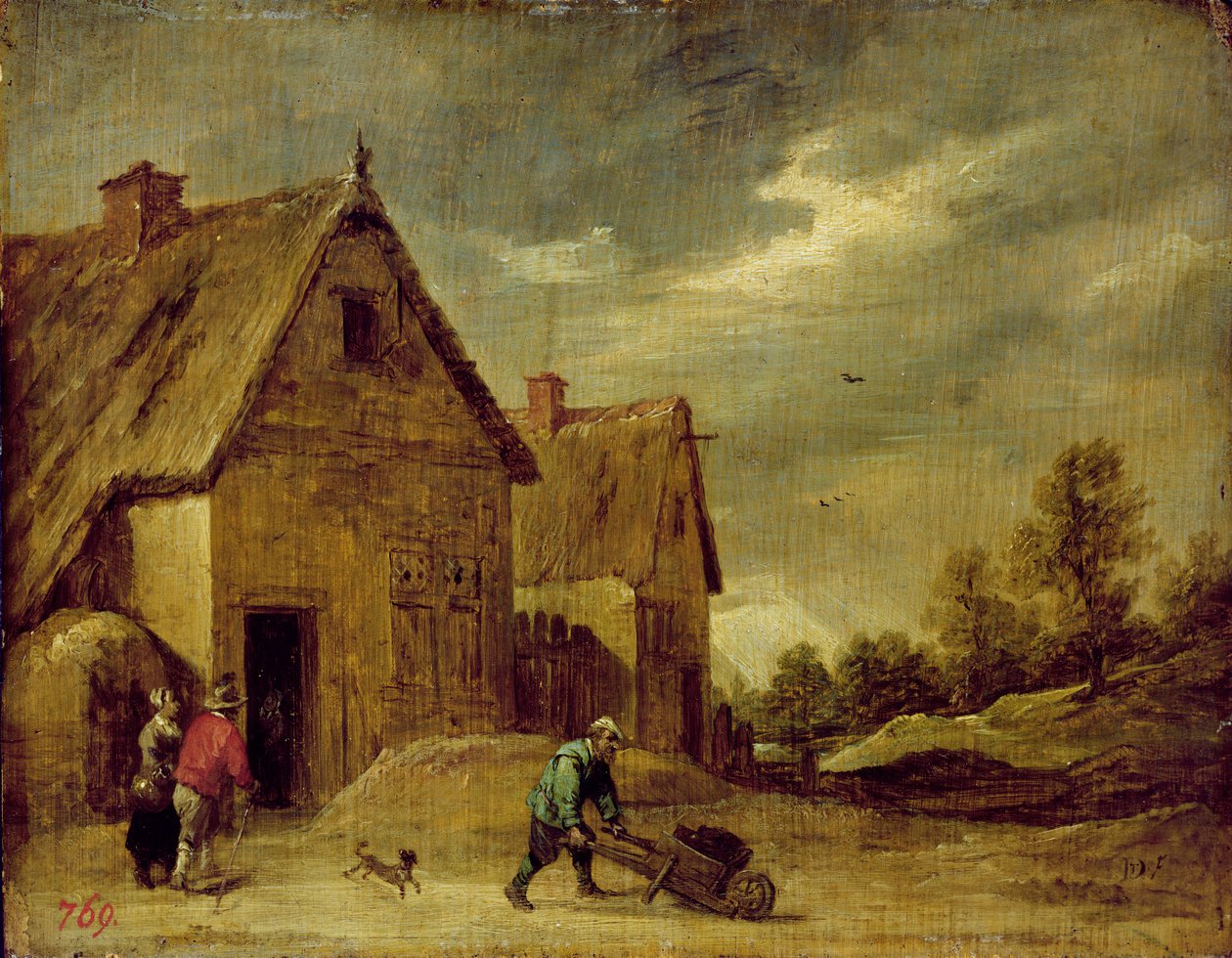 独轮车的农夫（橡木油） 作者 大卫·特尼尔斯（David Teniers）