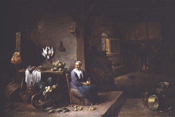 农民住宅的内部 作者 大卫·特尼尔斯（David Teniers）