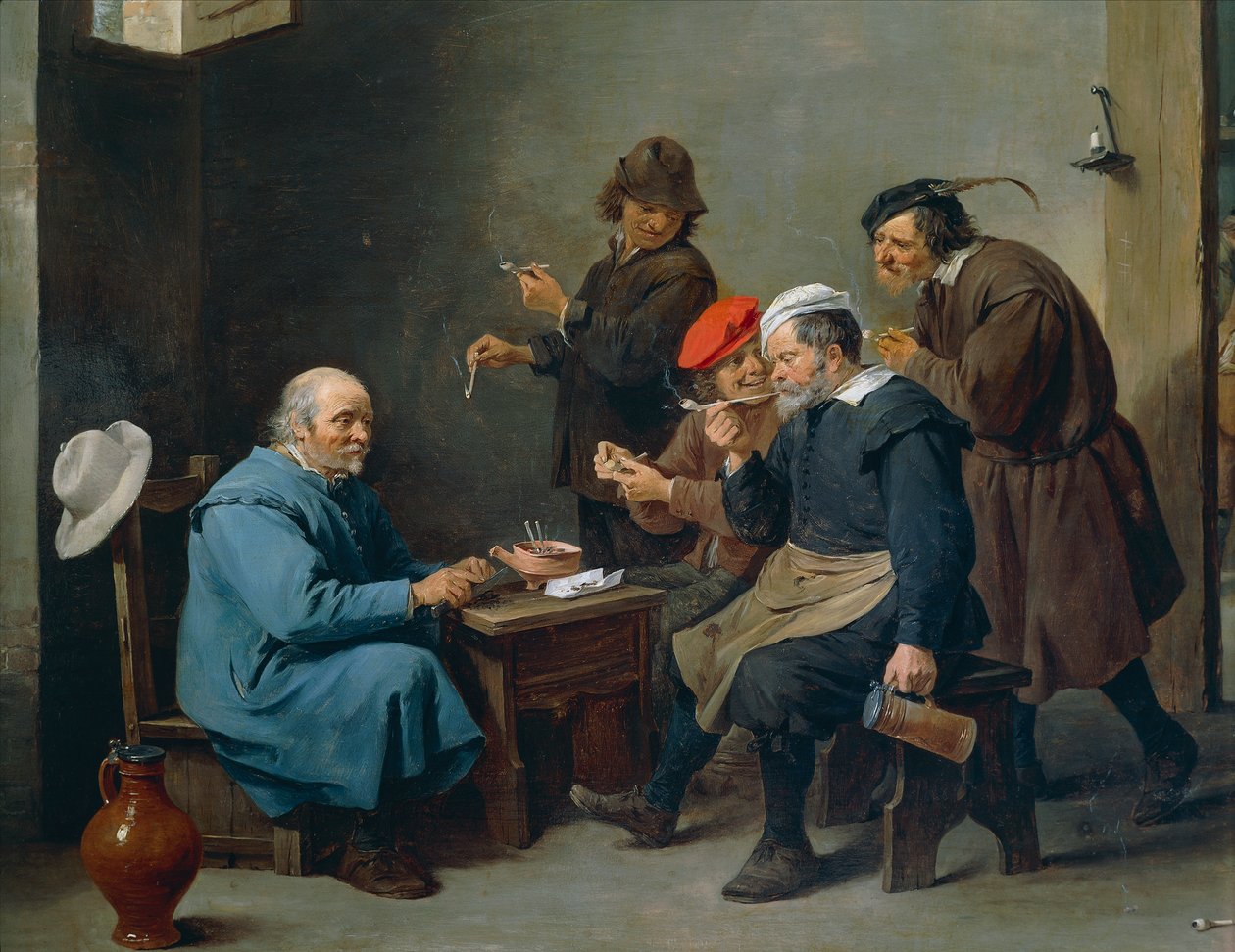戴白帽子的人 作者 大卫·特尼尔斯（David Teniers）