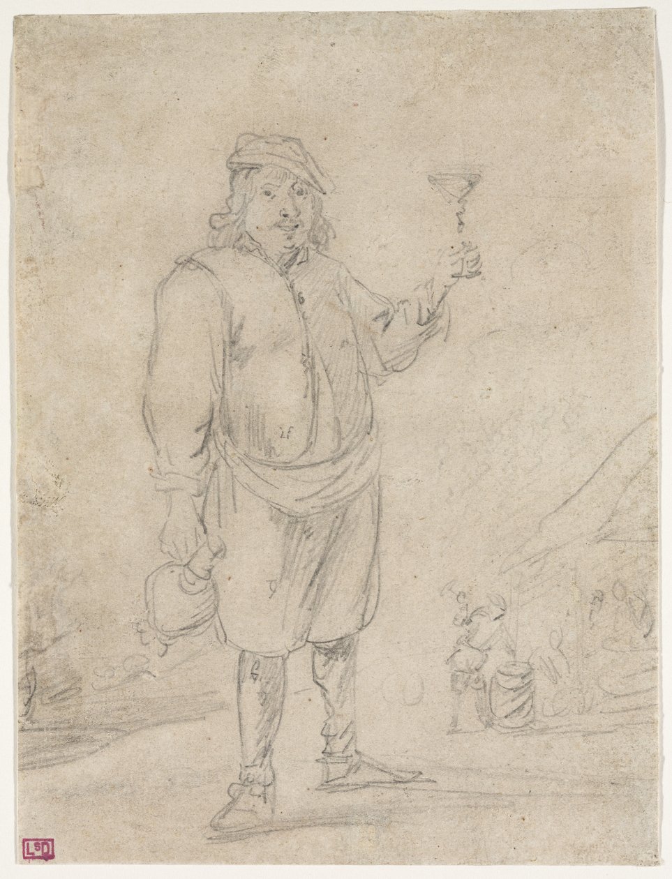农民养一杯酒，c.1644 作者 大卫·特尼尔斯（David Teniers）