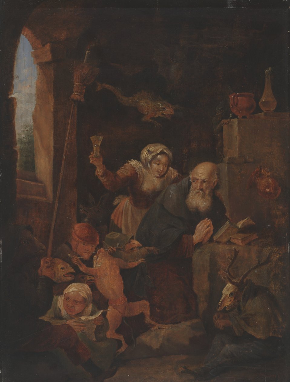 圣安东尼的诱惑（面板上的油） 作者 大卫·特尼尔斯（David Teniers）