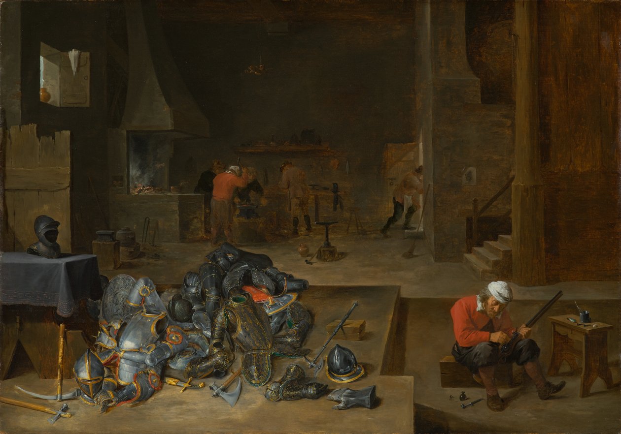 Armorers商店，c.1640-1645 作者 大卫·特尼尔斯（David Teniers）