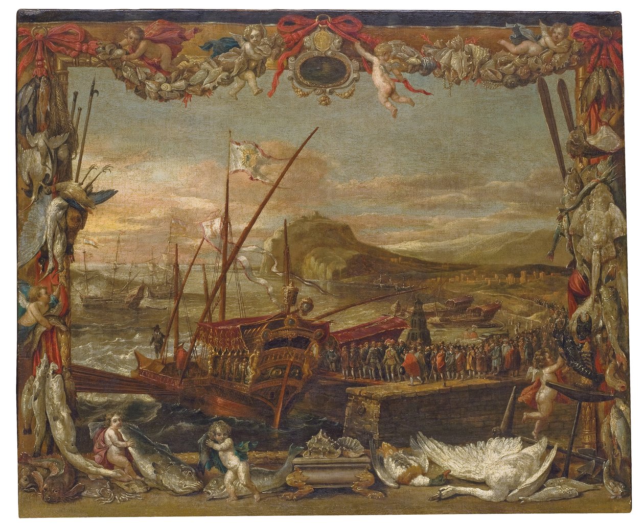 奥地利的唐Juan登船 作者 大卫·特尼尔斯（David Teniers）