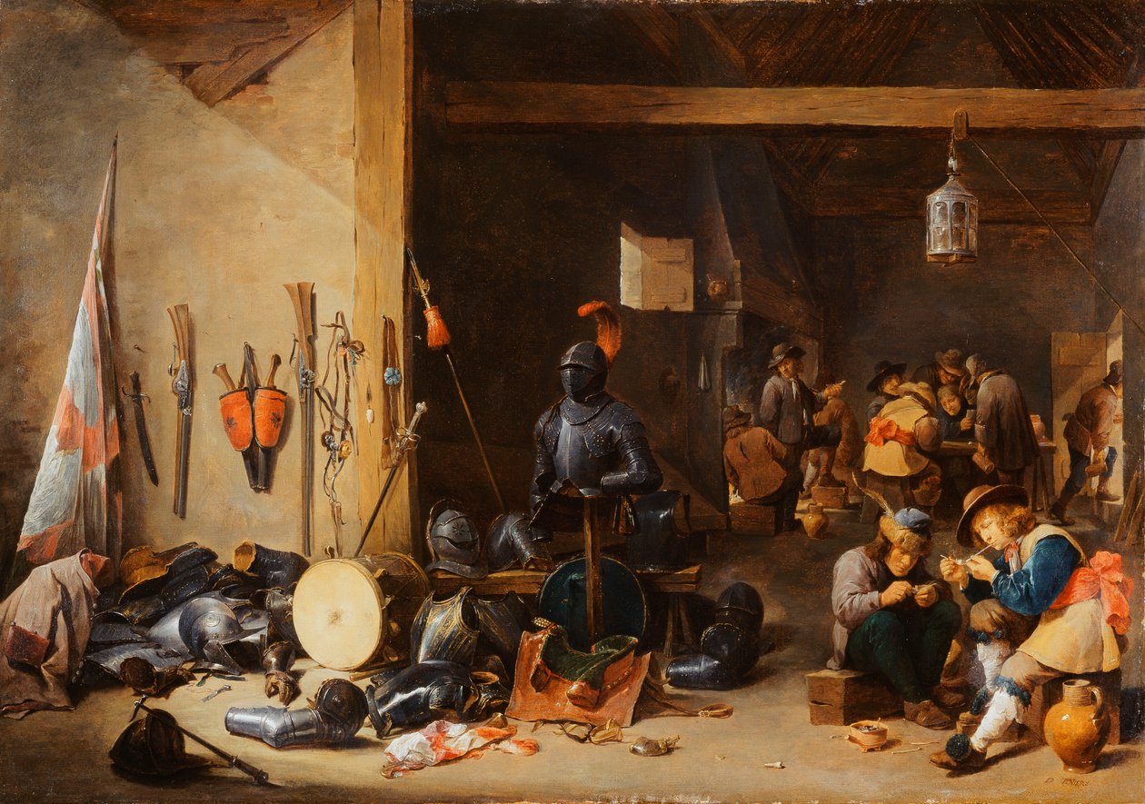 1640年代的警卫室内部 作者 大卫·特尼尔斯（David Teniers）