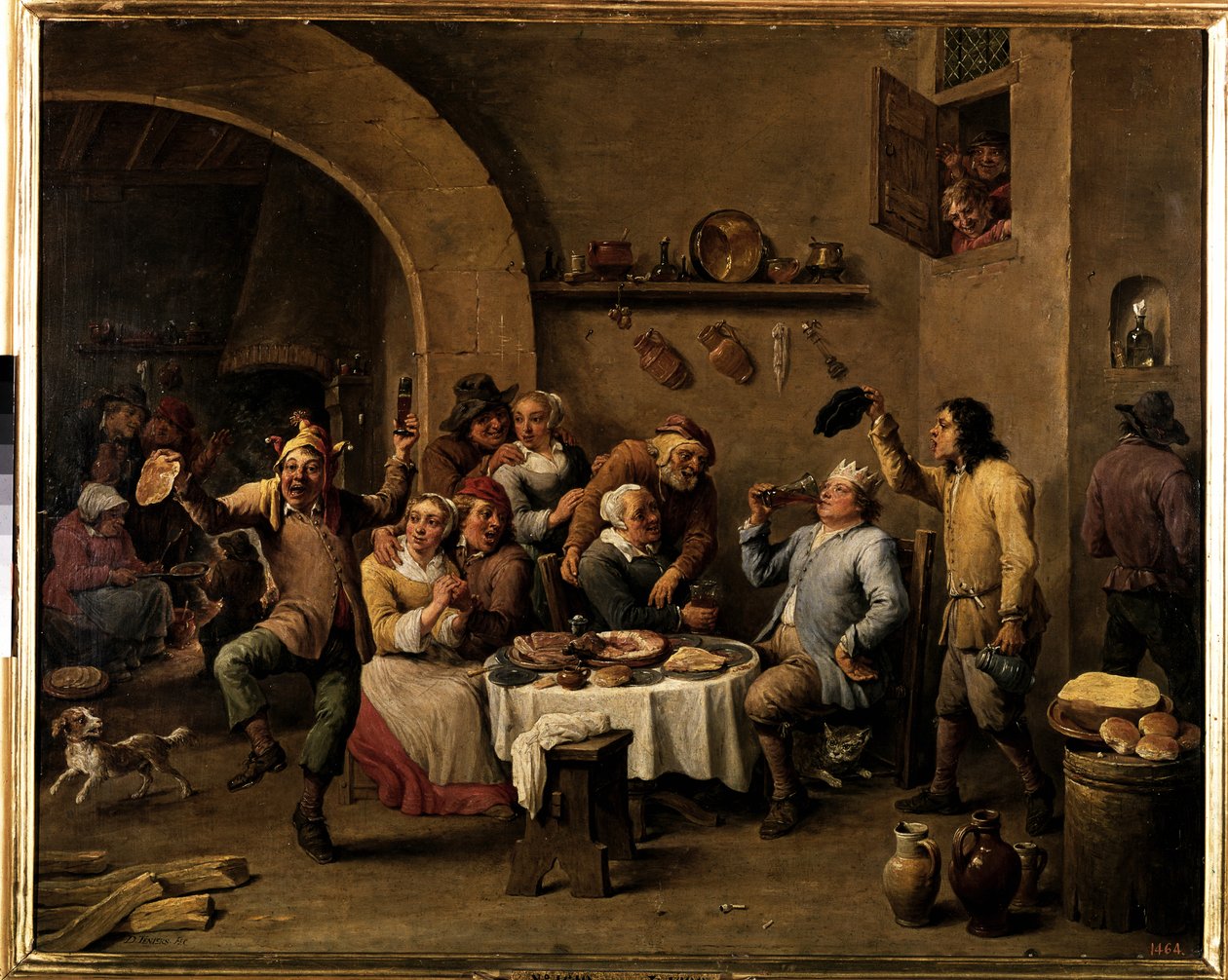 国王喝酒 作者 大卫·特尼尔斯（David Teniers）