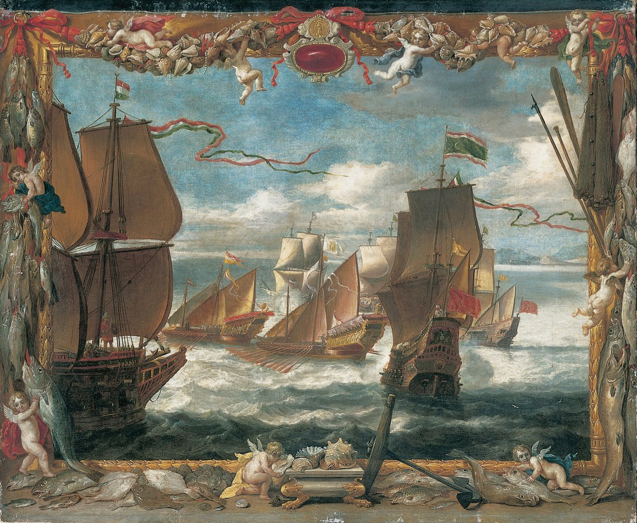 与土耳其舰队的会面 作者 大卫·特尼尔斯（David Teniers）