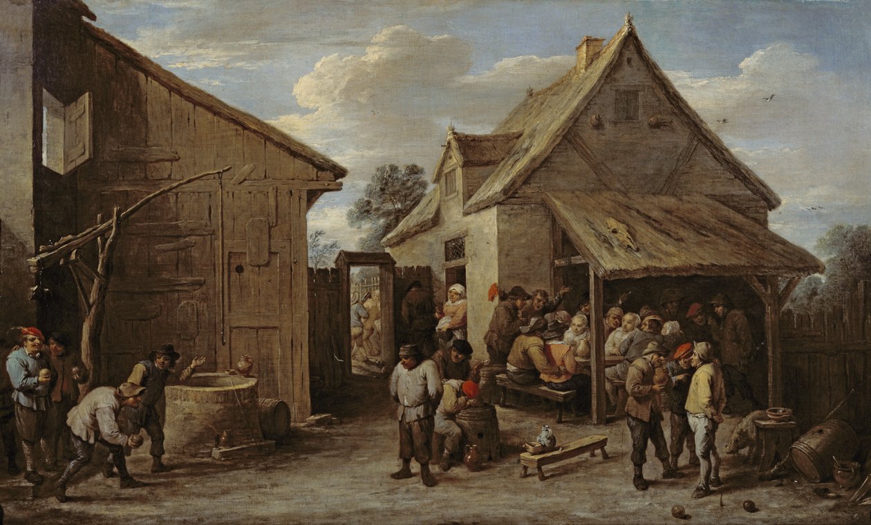 客栈的院子 作者 大卫·特尼尔斯（David Teniers）