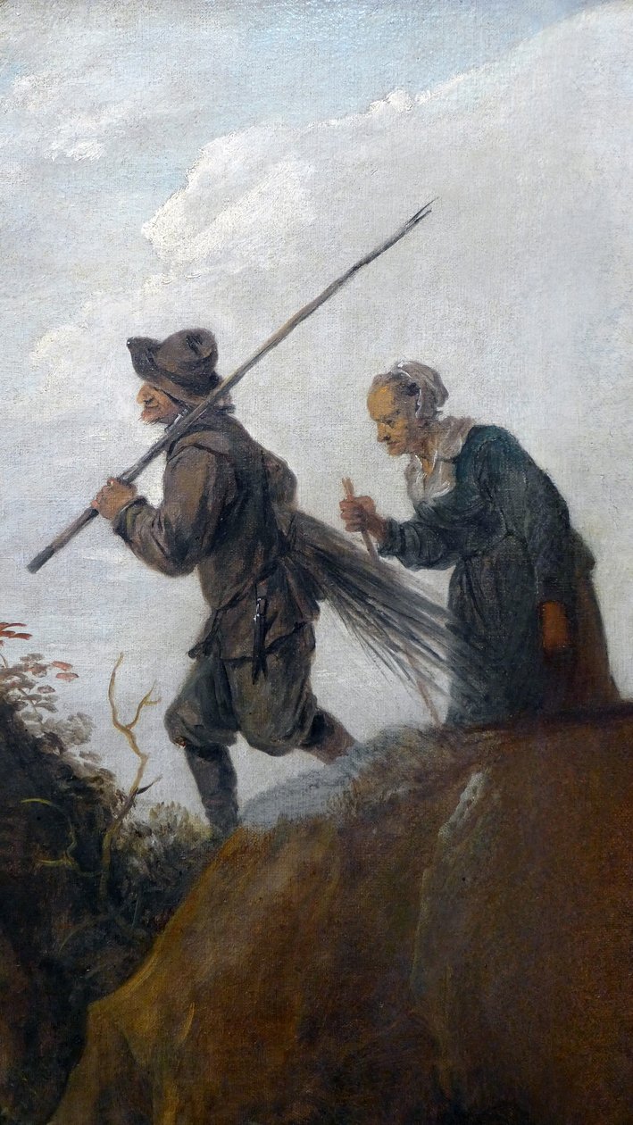 伐木工人：两个老农民的细节夫妇 作者 大卫·特尼尔斯（David Teniers）