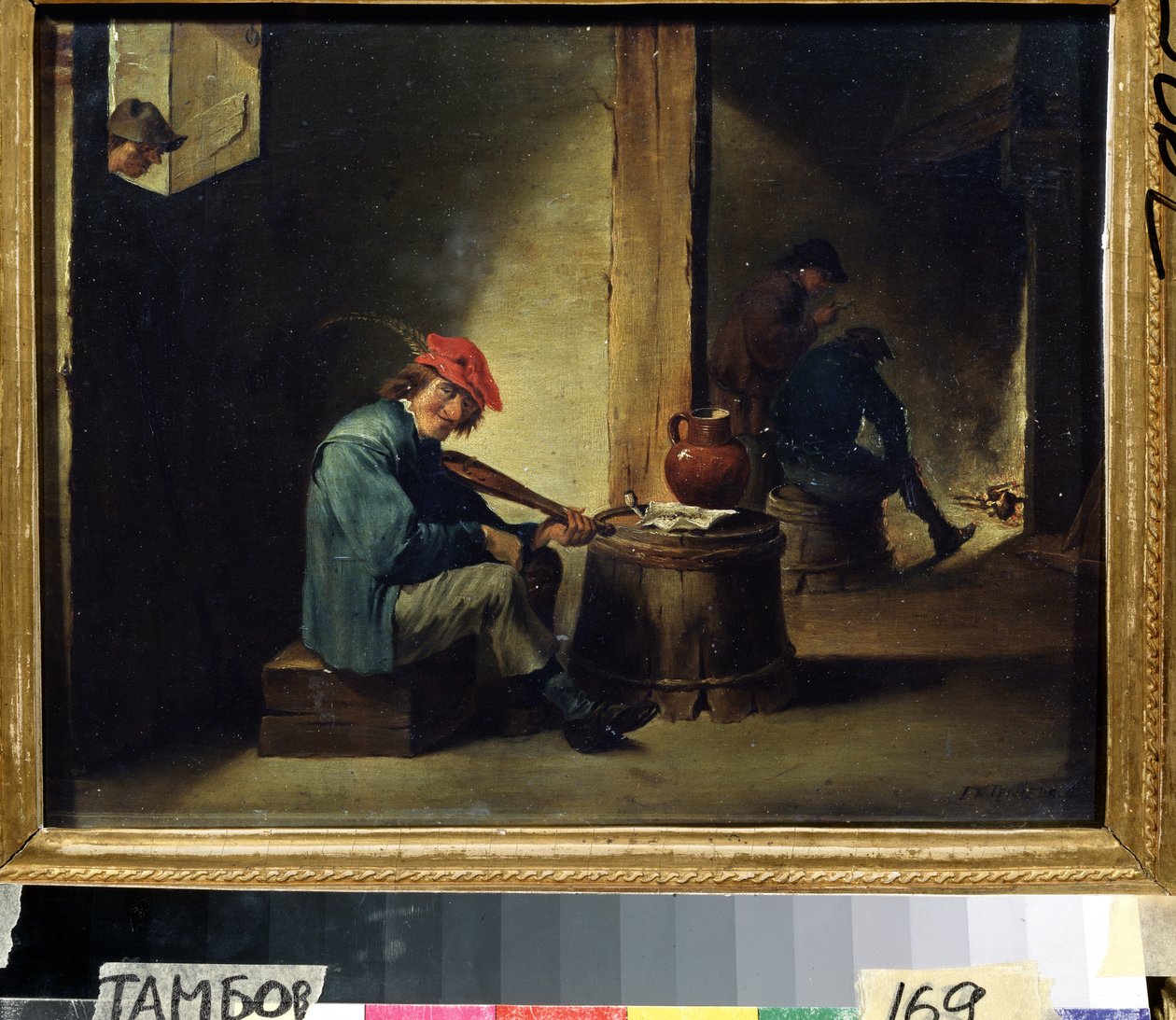 音乐家小大卫-特尼尔（1610-1690 年）的画作。木板油画，26.3 x 37.8 厘米。弗拉芒艺术，巴洛克风格。地区艺术画廊，坦波夫（俄罗斯）。 作者 大卫·特尼尔斯（David Teniers）