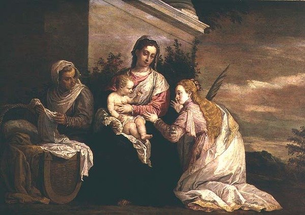 圣母子与圣凯瑟琳 作者 大卫·特尼尔斯（David Teniers）