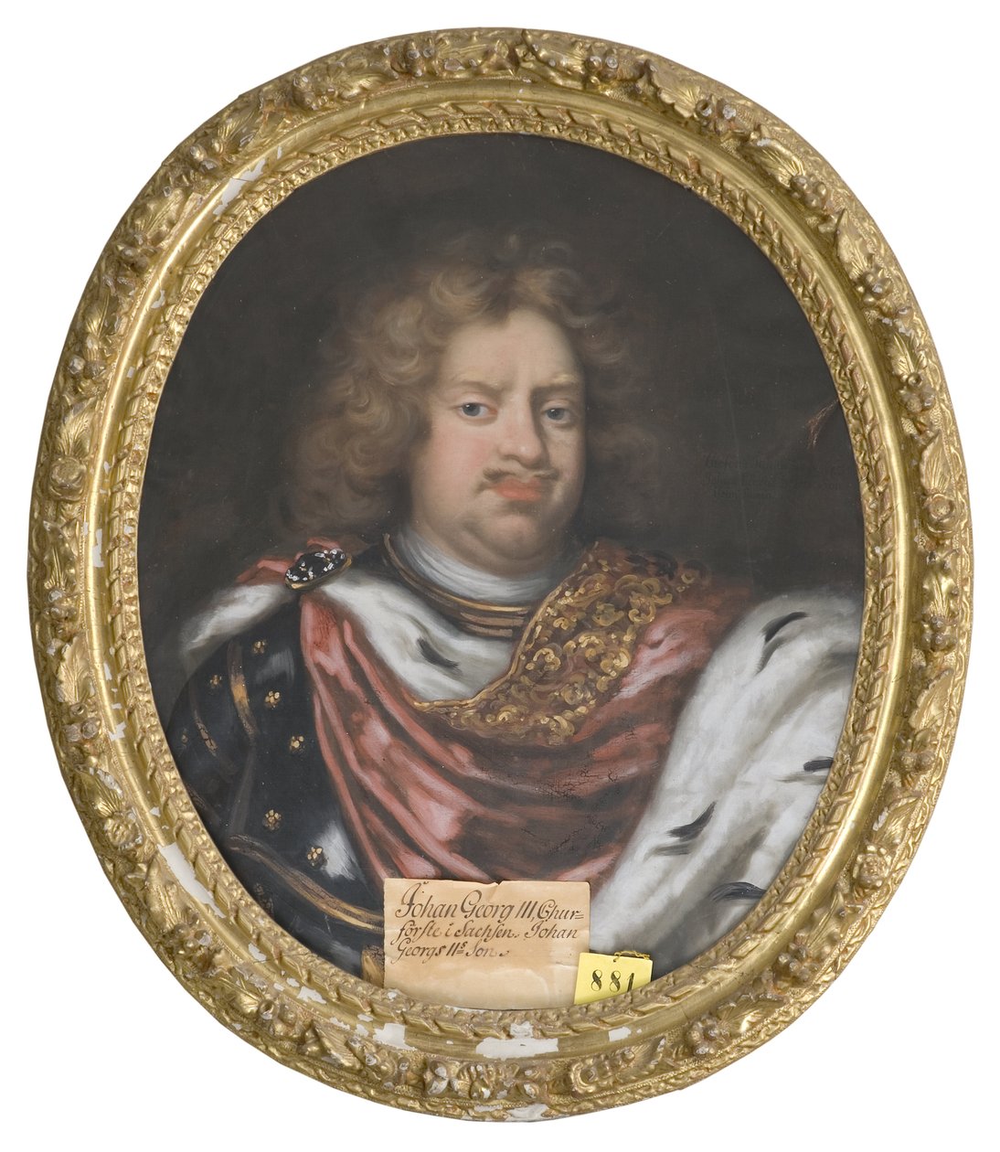 让·乔治三世·德·萨克森 - 萨克森选帝侯约翰·乔治三世（1647-1691 年）的肖像，由克拉夫特·大卫·冯（1655-1724 年）绘。 布面油画。 尺寸：75x62 厘米。 斯德哥尔摩国家博物馆 作者 戴维·冯·克拉夫特