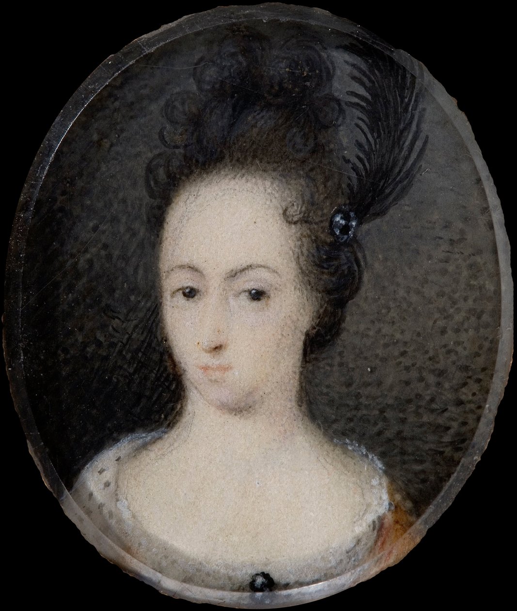 瑞典公主Hedvig Sofia的缩影，c.1700（水粉画） 作者 戴维·冯·克拉夫特