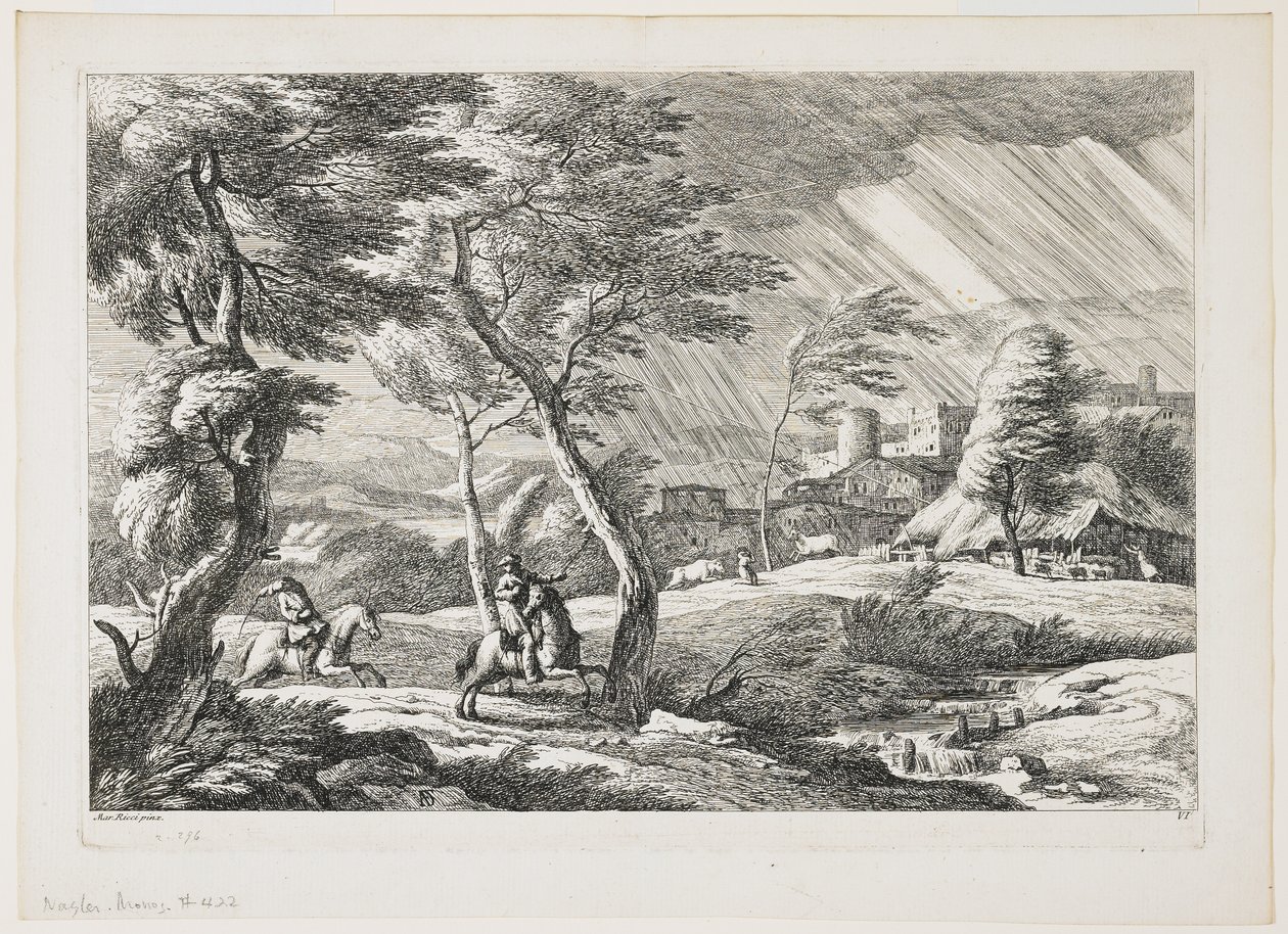 板块VII，来自一组风景，1743年 作者 戴维德·安东尼奥·福萨蒂