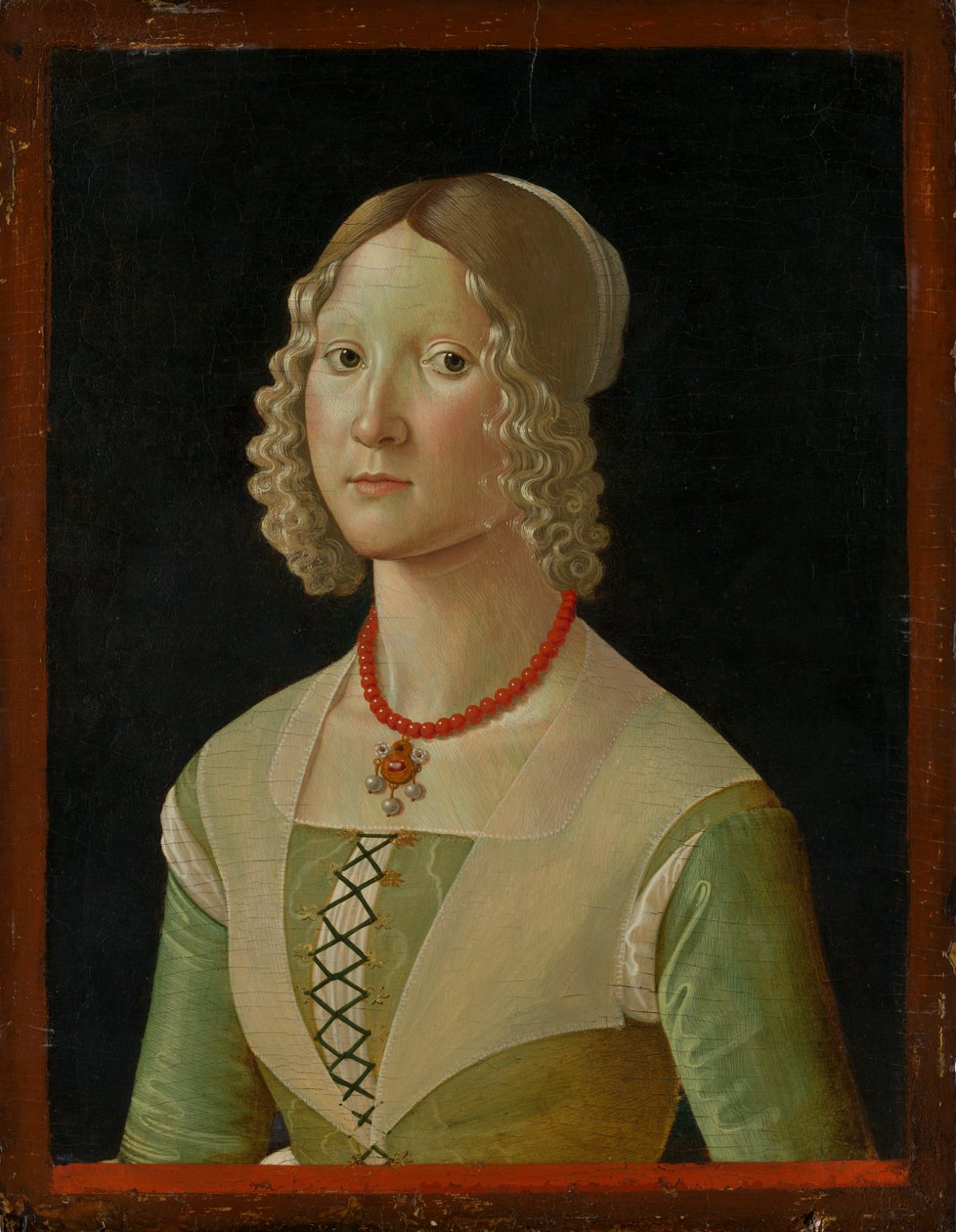 Selvaggia Sassetti生于1470年，大约。 1487年至1488年。 作者 大卫·吉兰达欧（Davide Ghirlandaio）