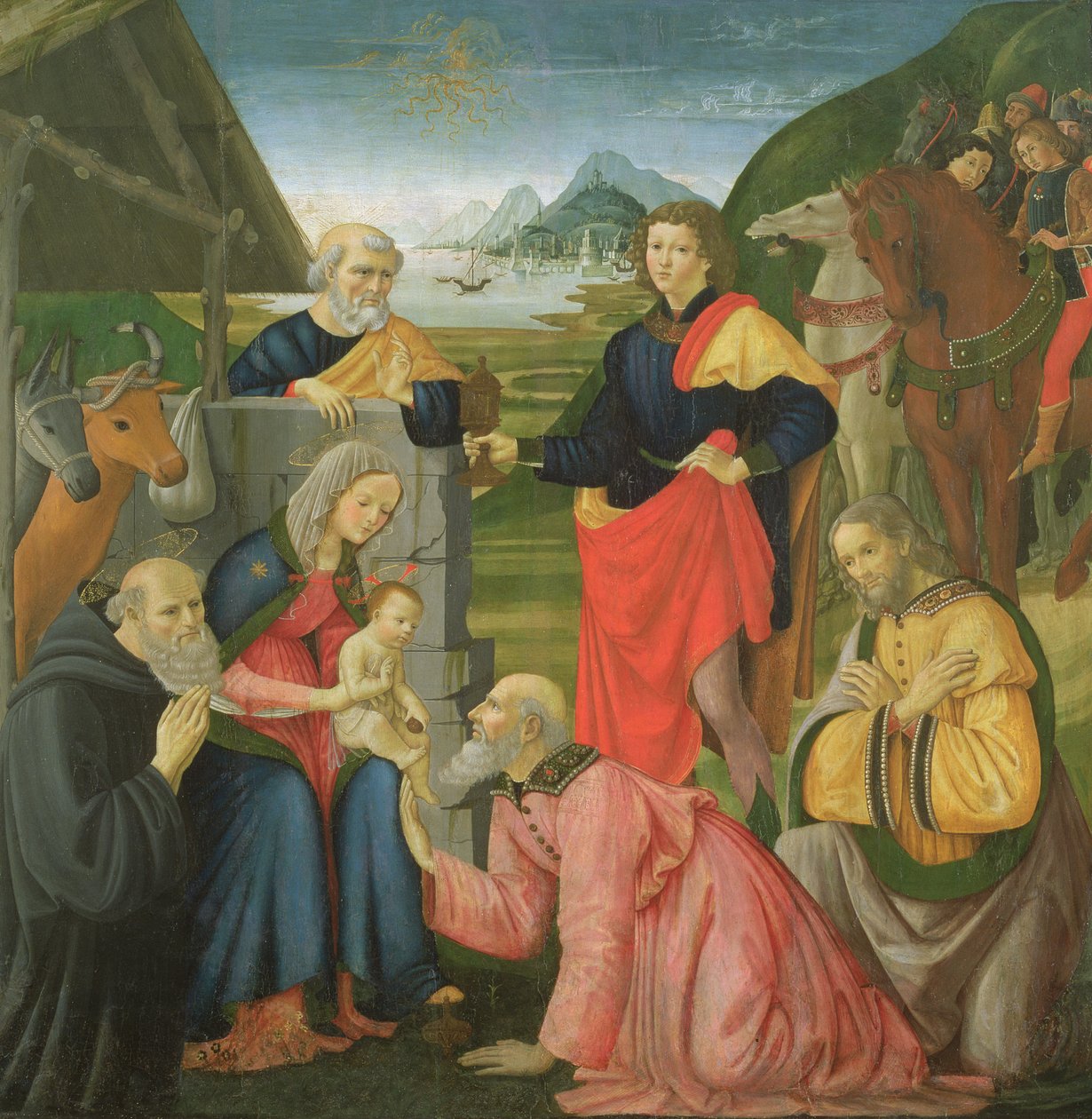 贤士的崇拜 作者 Davide 和 Domenico Ghirlandaio