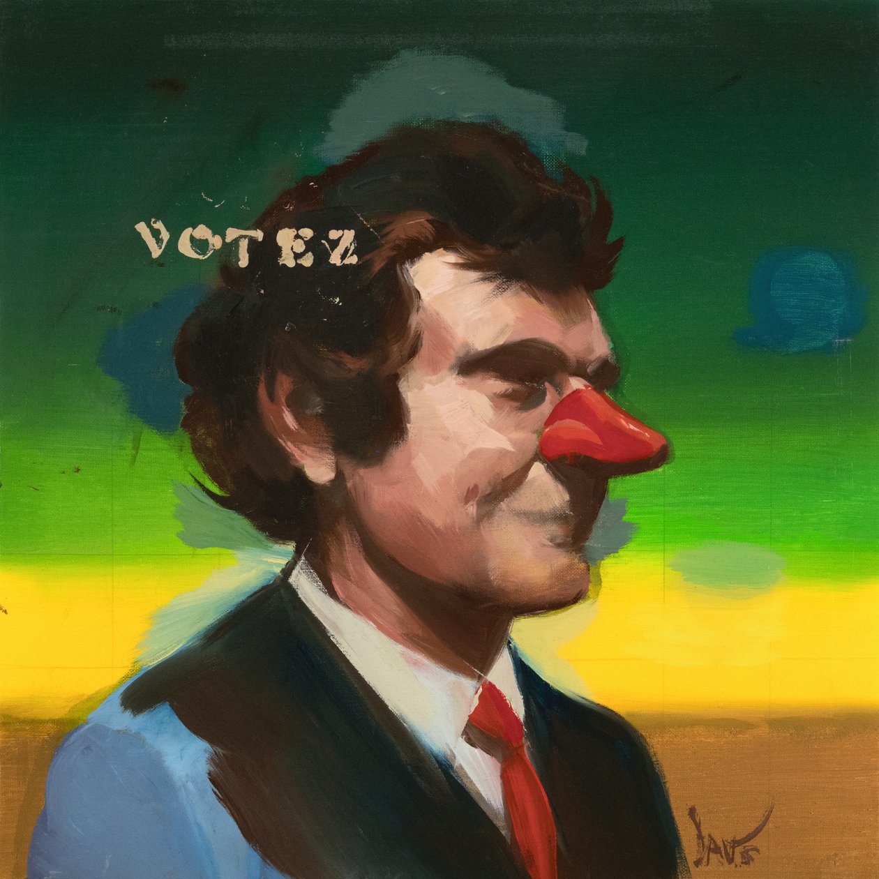 Marcel Broodthaers 19 (Votez)，2023 年（亚麻布油画） 作者 