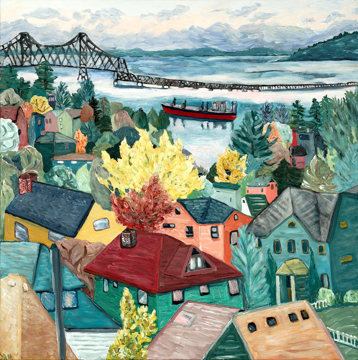 阿斯托利亚风景，2015（丙烯酸画布） 作者 黛博拉·伊芙·阿拉斯特拉