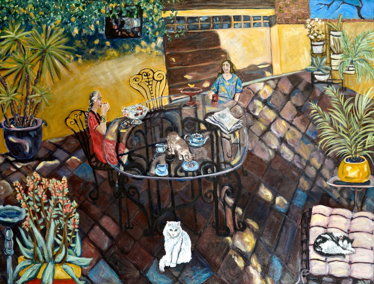 仙境城堡，2019（丙烯酸画布） 作者 黛博拉·伊芙·阿拉斯特拉