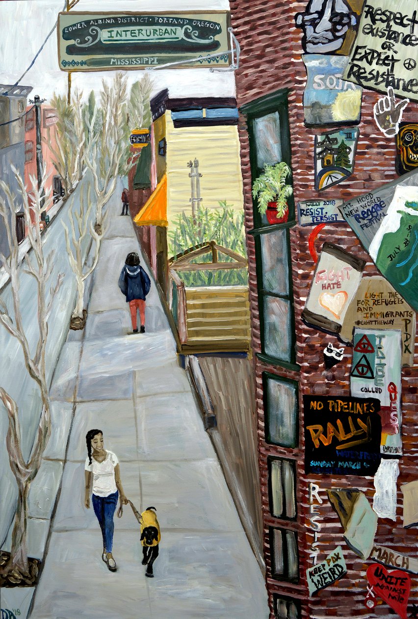 城市间》，2016 年（丙烯酸画布） 作者 黛博拉·伊芙·阿拉斯特拉