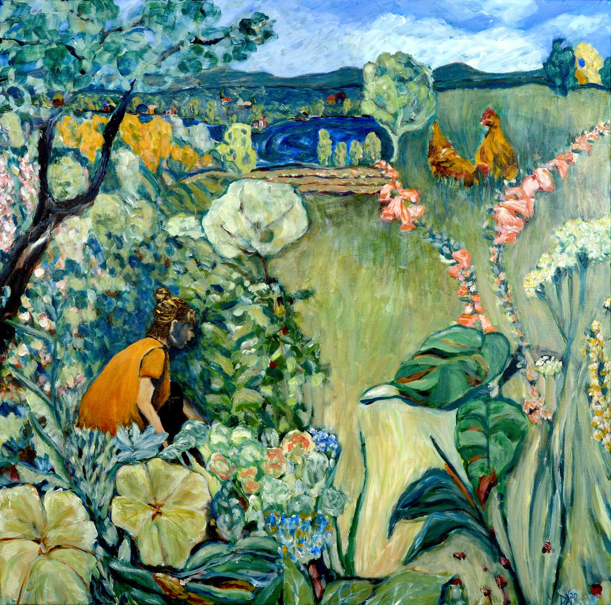 马伊莎的花园》，2020 年（丙烯酸画布） 作者 黛博拉·伊芙·阿拉斯特拉