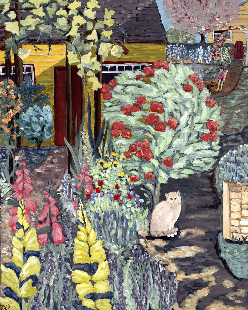 邻居的花园》，2018 年（丙烯酸画布） 作者 黛博拉·伊芙·阿拉斯特拉