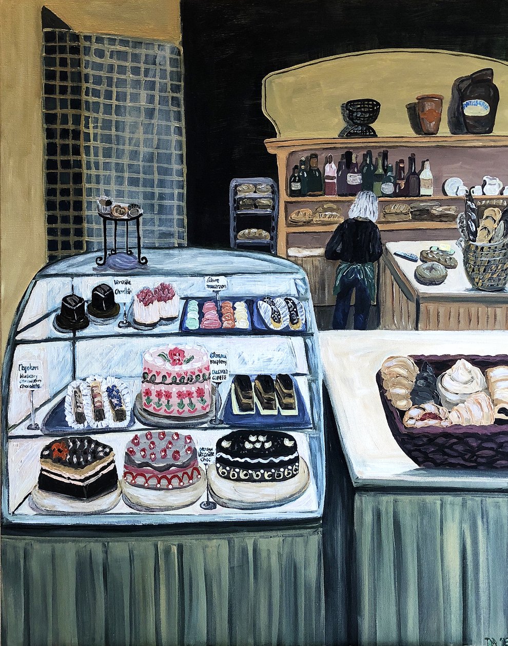 糕点店，2018（丙烯酸画布） 作者 黛博拉·伊芙·阿拉斯特拉