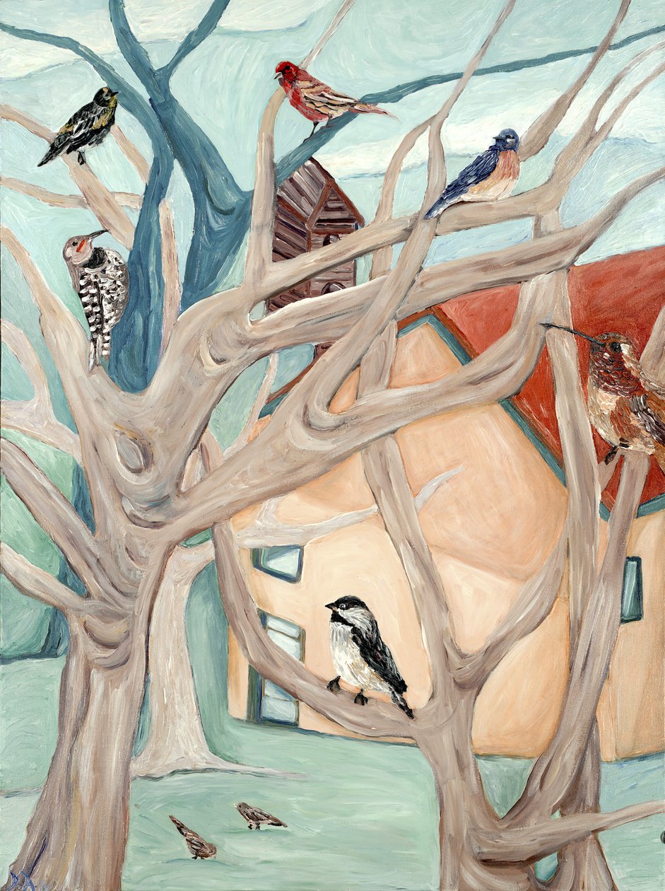 桃子屋，2015（丙烯酸画布） 作者 黛博拉·伊芙·阿拉斯特拉