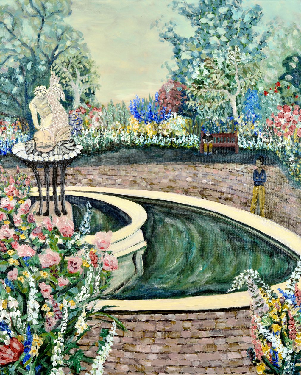皇后花园，2020 年（丙烯酸画布） 作者 黛博拉·伊芙·阿拉斯特拉