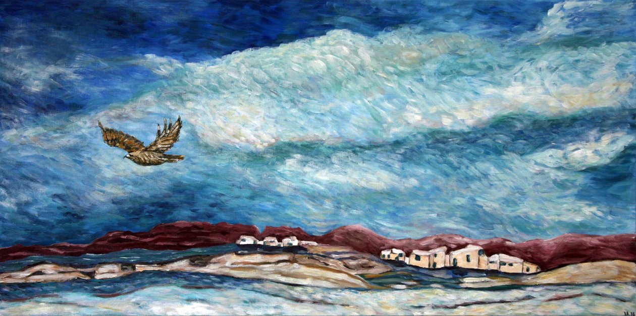 西南天空，2015 年（丙烯酸画布） 作者 黛博拉·伊芙·阿拉斯特拉