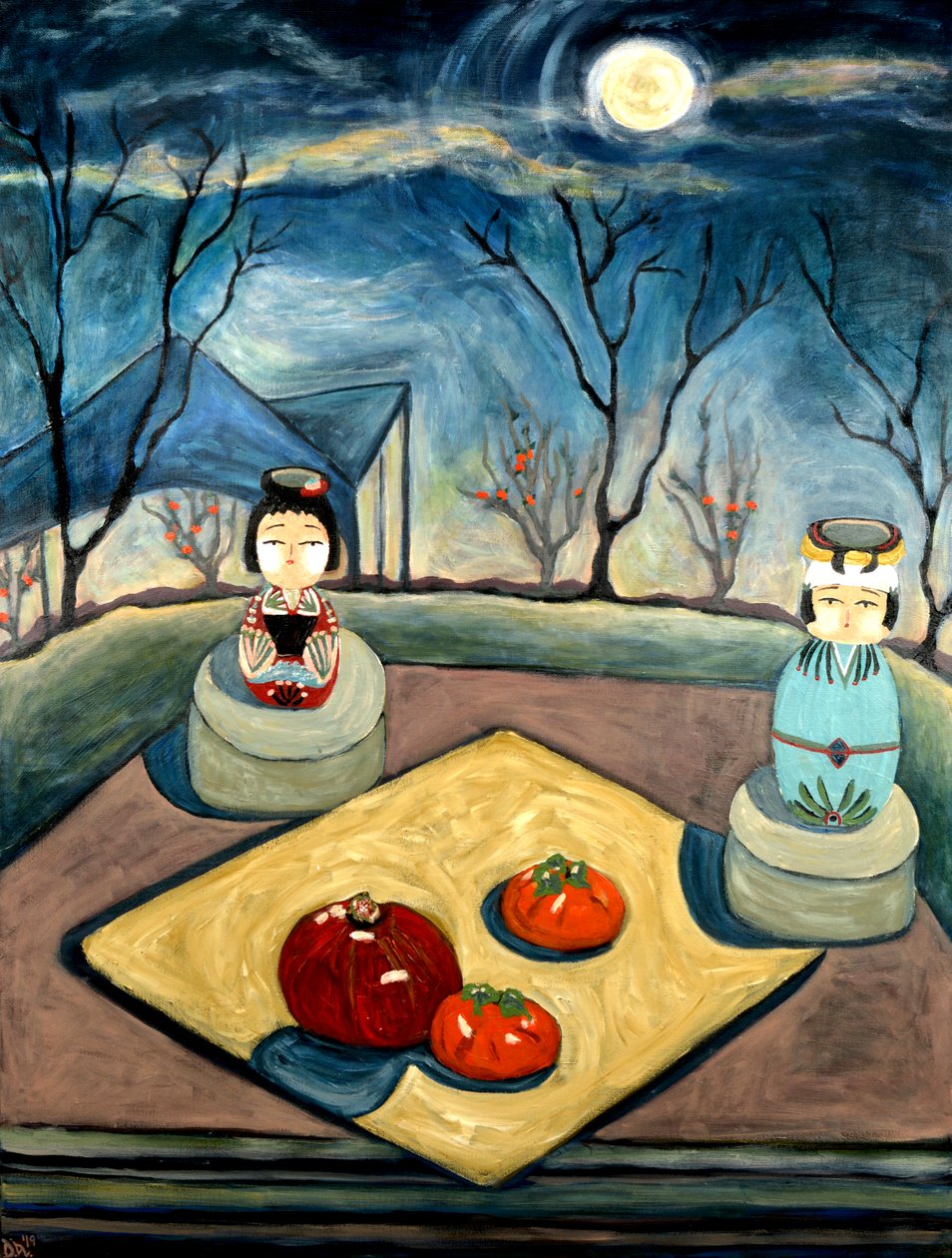 静夜，2020 年（丙烯酸画布） 作者 黛博拉·伊芙·阿拉斯特拉
