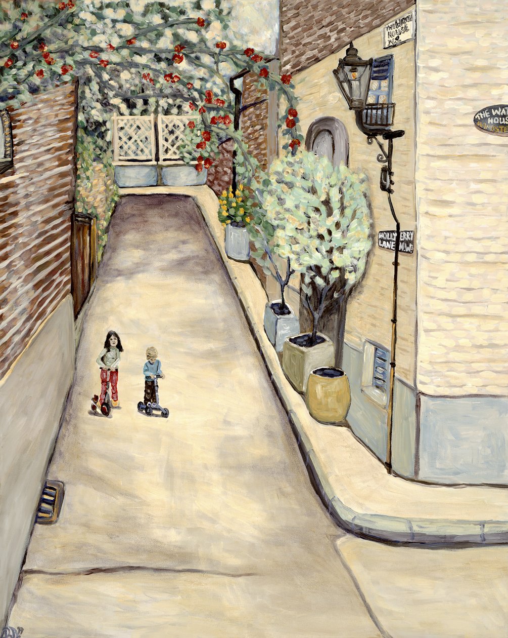 汉普斯特德钟表之家，2017（丙烯酸画布） 作者 黛博拉·伊芙·阿拉斯特拉