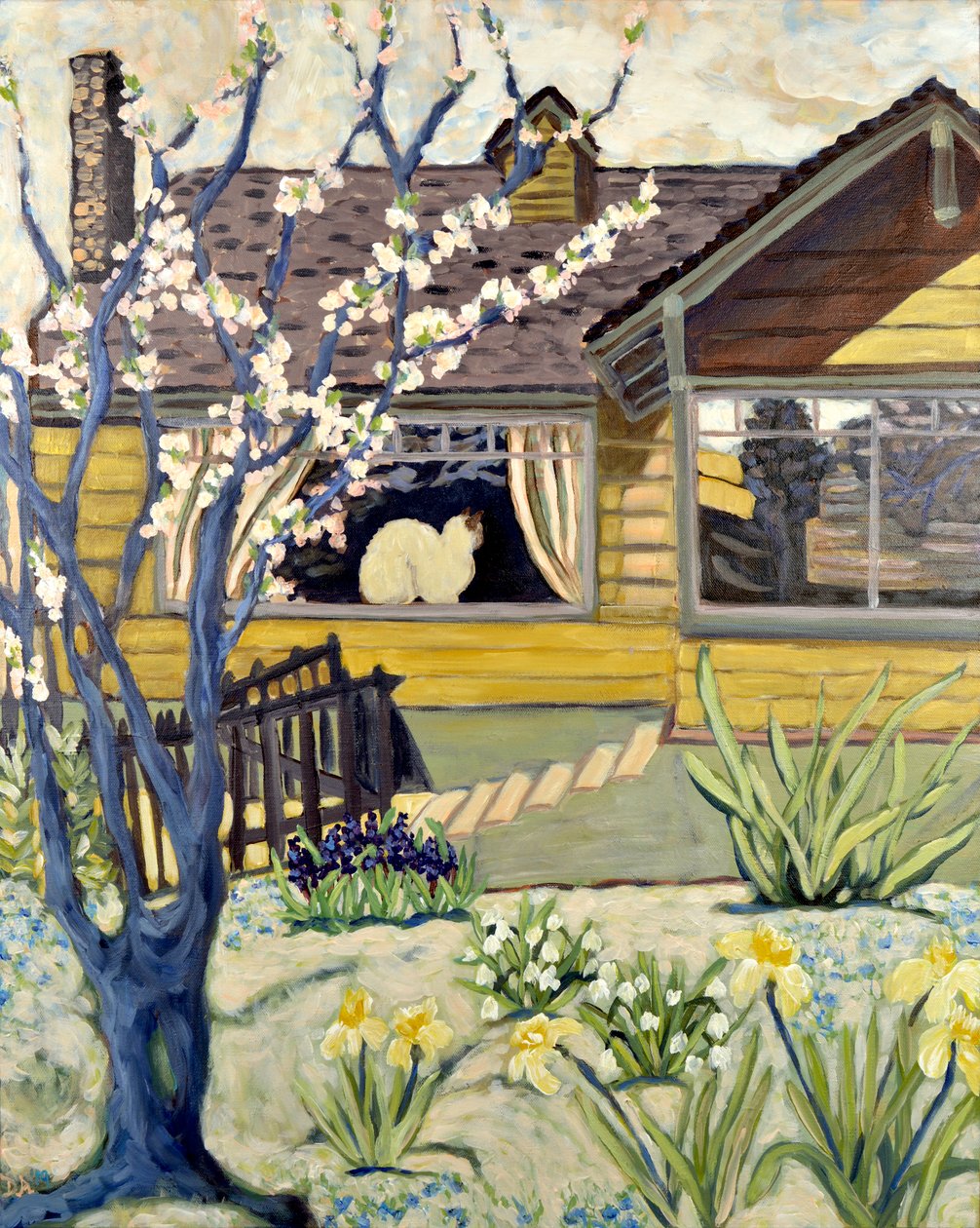 黄房子，2019（丙烯酸画布） 作者 黛博拉·伊芙·阿拉斯特拉