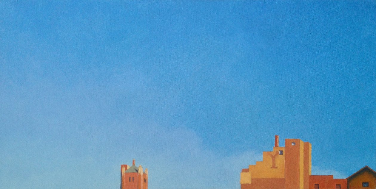 布鲁克林格林堡天空，2012 年（布面油画） 作者 黛博拉·史蒂文森