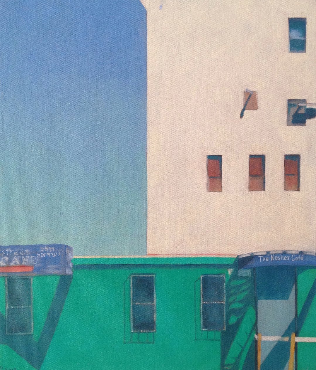 布鲁克林犹太咖啡馆，2012 年（布面油画） 作者 黛博拉·史蒂文森