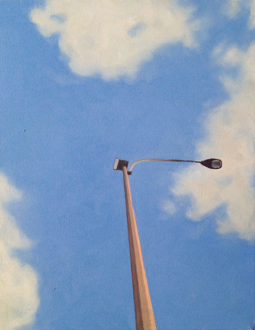 布鲁克林街灯，2012 年（布面油画） 作者 黛博拉·史蒂文森