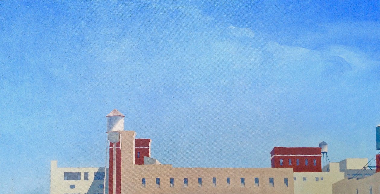 布鲁克林华盛顿街景观，2012 年（布面油画） 作者 黛博拉·史蒂文森