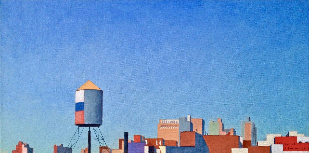 布鲁克林 4-t 景观，2012 年（布面油画） 作者 黛博拉·史蒂文森