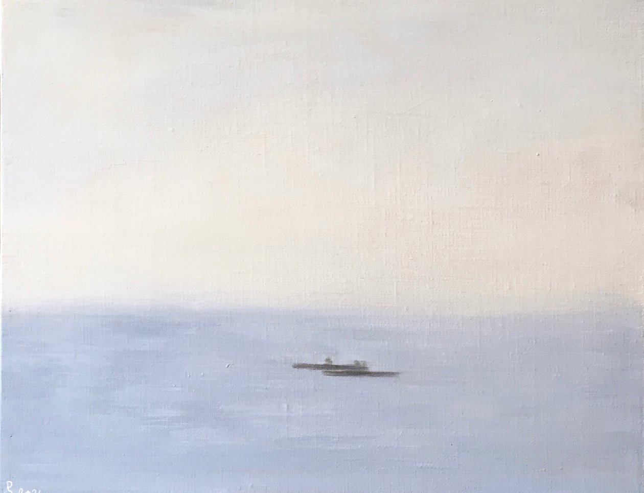 皮划艇运动员，2021 年（布面油画） 作者 黛博拉·史蒂文森